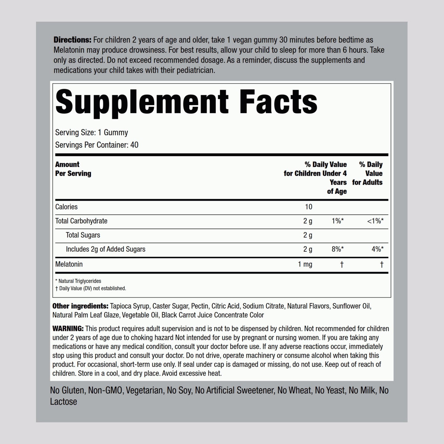 Kids Sleep Melatonin (Cherry), 40 Vegan Gummies
