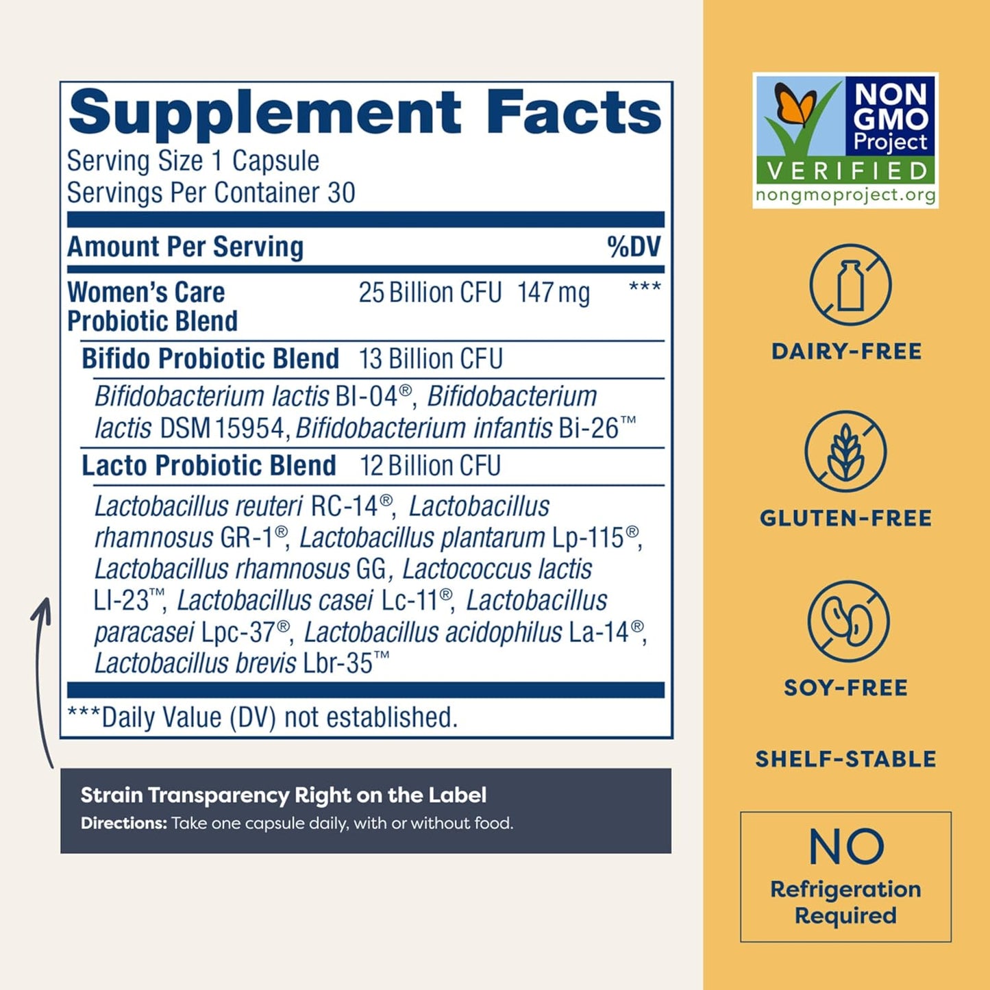 Women's Probiotic 25 Billion CFU, 90 Vegetarian Capsules