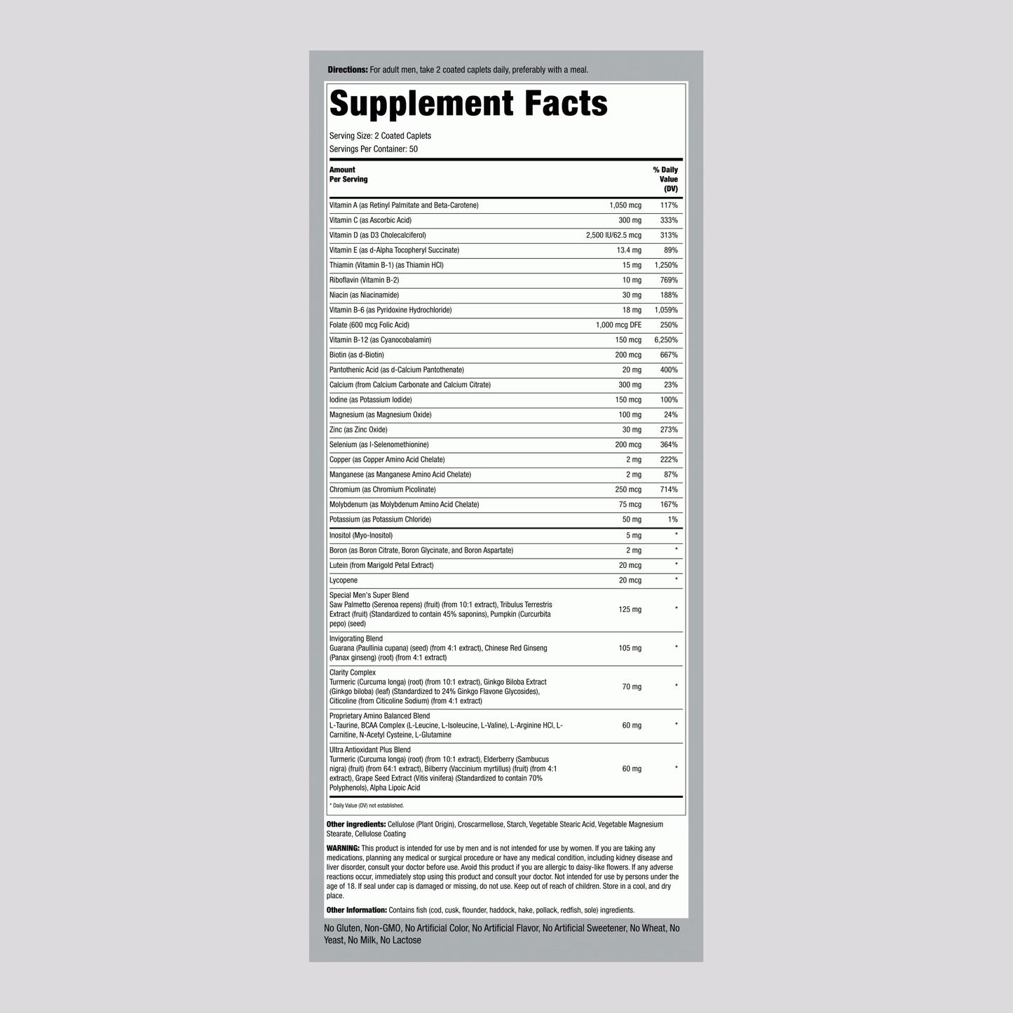Mega Multiple for Men, 90 Coated Caplets