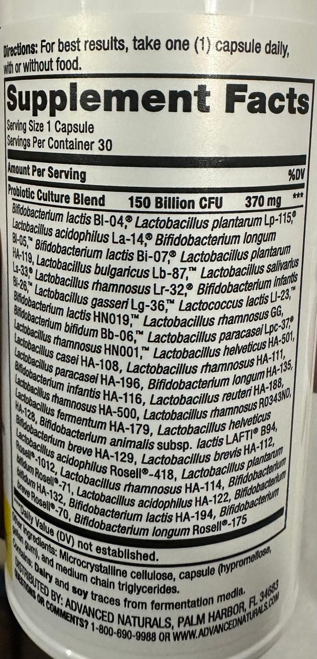 Ultimate Probiotic 150 Billion, 30 Vegetarian Capsules