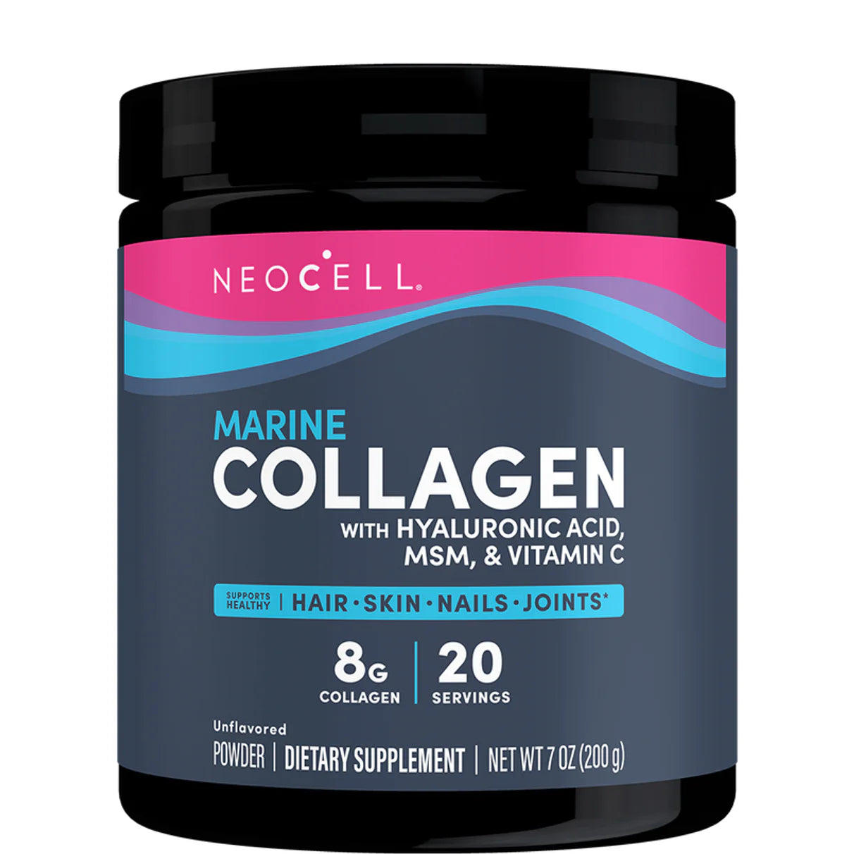 Marine Collagen Peptides + Hyaluronic Acid & C Powder, 7 oz (200 g) Powder