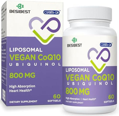 BesiBest Liposomal Vegan CoQ10 Ubiquinol 800mg - 60 Softgels