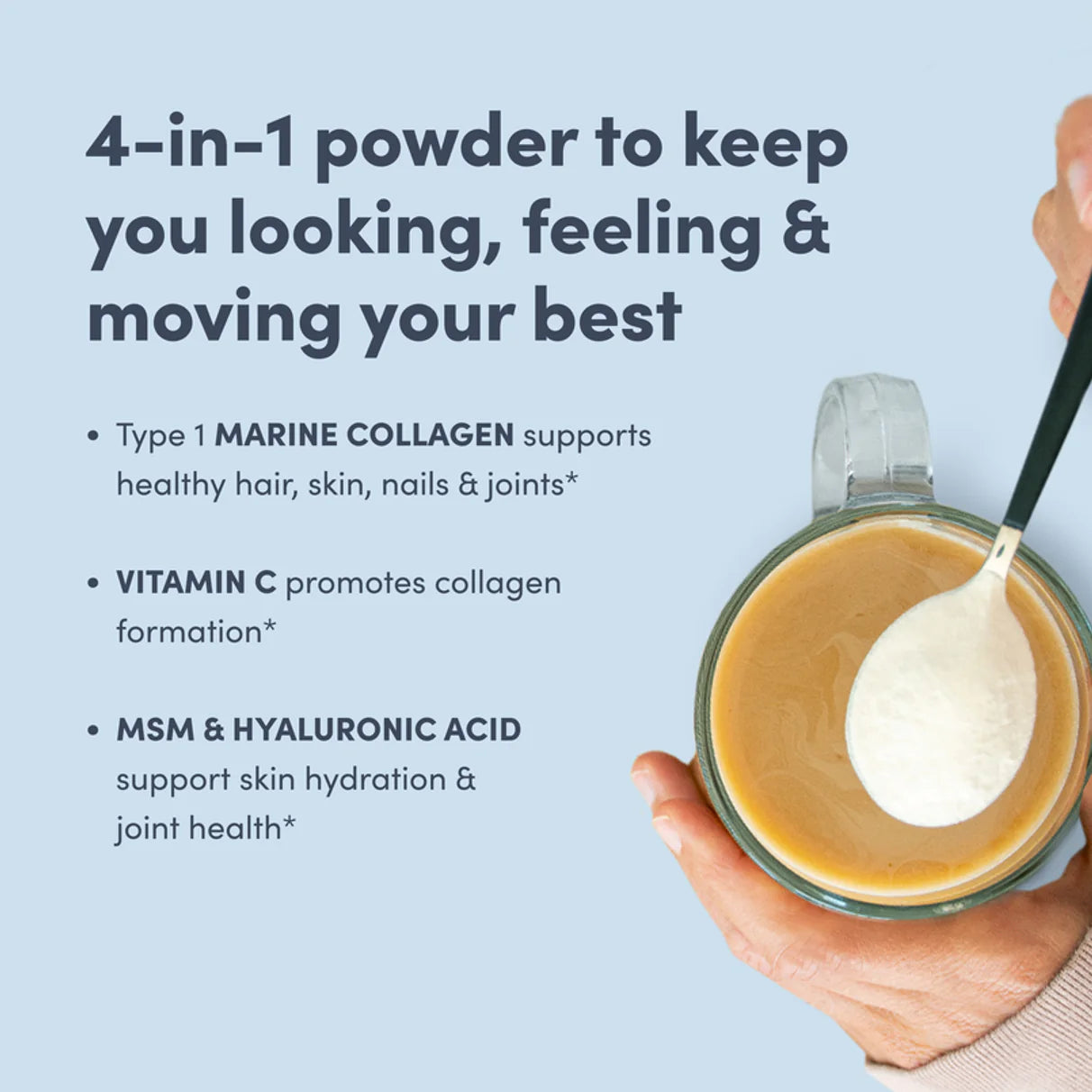 Marine Collagen Peptides + Hyaluronic Acid & C Powder, 7 oz (200 g) Powder