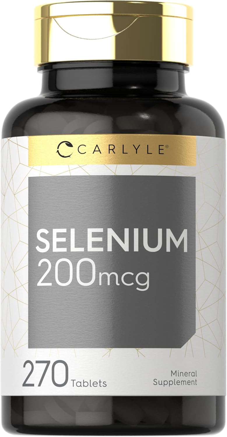 Carlyle Selenium 200mcg Tablets - Gluten-Free, Non-GMO