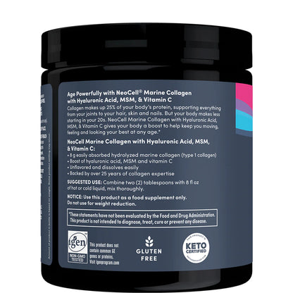 Marine Collagen Peptides + Hyaluronic Acid & C Powder, 7 oz (200 g) Powder