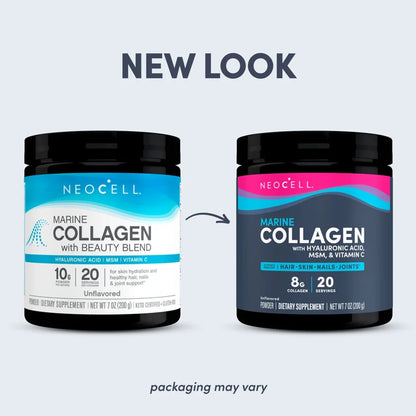 Marine Collagen Peptides + Hyaluronic Acid & C Powder, 7 oz (200 g) Powder