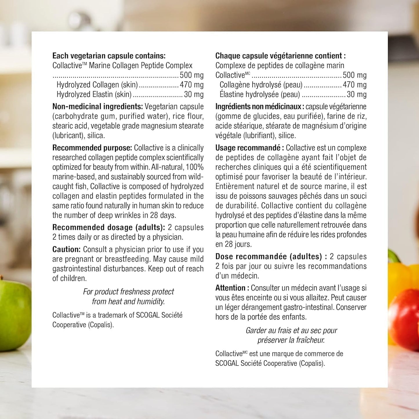 Webber Naturals Collagen30 Marine Bioelastin Peptides, 500 mg