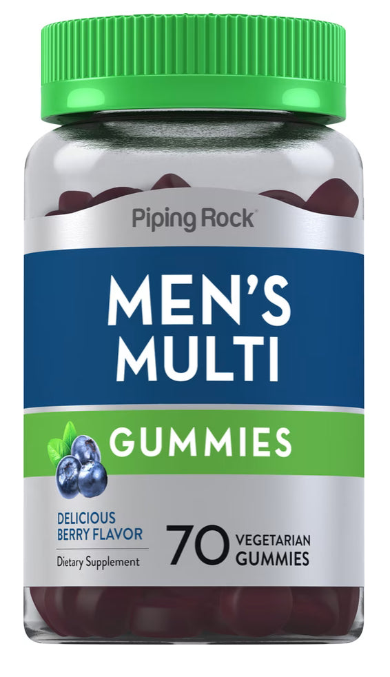 Men's Multivitamin + B-12 D3 & Zinc (Berry), 70 Vegetarian Gummies