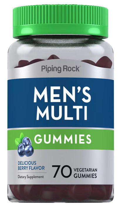 Men's Multivitamin + B-12 D3 & Zinc (Berry), 70 Vegetarian Gummies