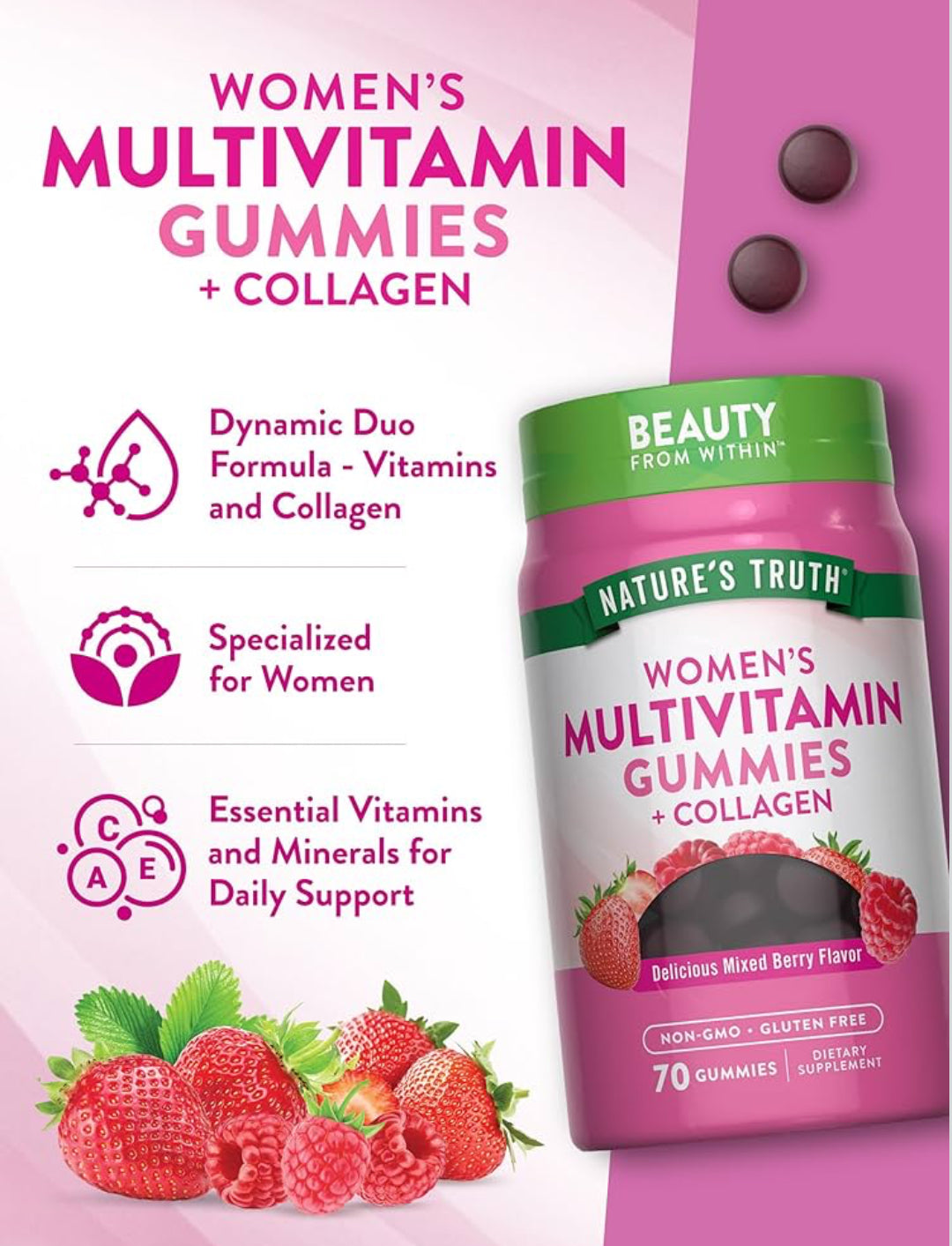 Women's Multivitamin (Fruit Flavor), 70 Gummies