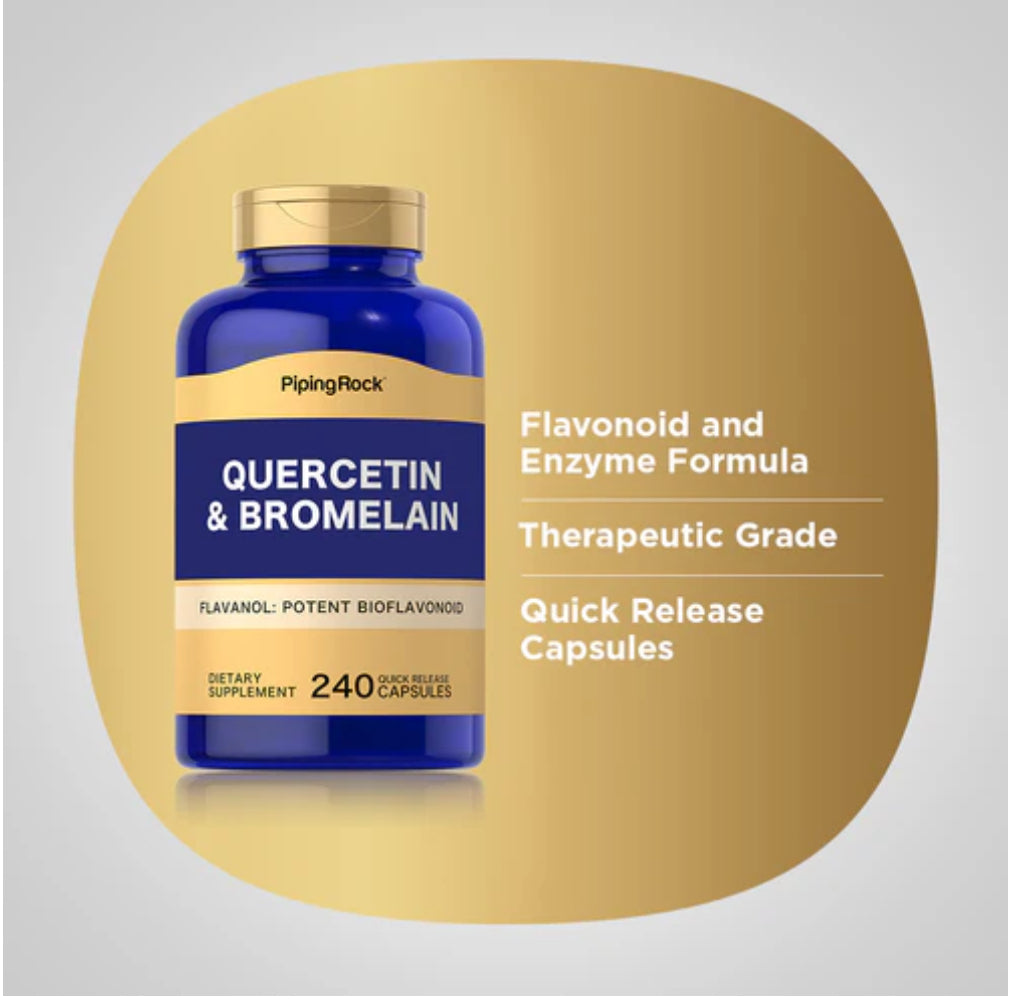 Quercetin Plus Bromelain, 360 mg (per serving), 240 Quick Release Capsules