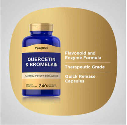 Quercetin Plus Bromelain, 360 mg (per serving), 240 Quick Release Capsules