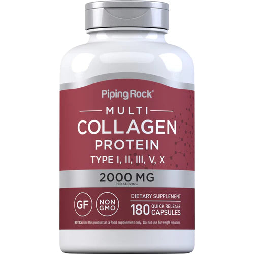 Multi Collagen Protein (Types I, II, III, V, X), 2000 mg (per serving), 180 Quick Release Capsules