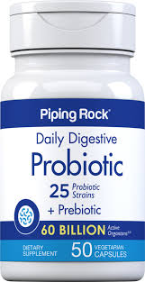 Probiotic 25 Strains 60 Billion Organisms plus Prebiotic, 50 Vegetarian Capsules