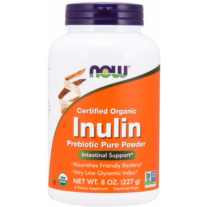 NOW Foods Inulin Prebiotic Pure Powder, Organic - 81 Servings Unflavored