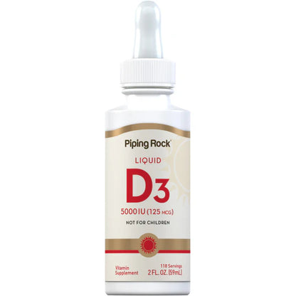 Liquid Vitamin D3, 5000 IU, 2 fl oz (59 mL) Dropper Bottle