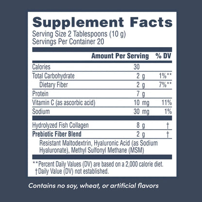 Marine Collagen Peptides + Hyaluronic Acid & C Powder, 7 oz (200 g) Powder
