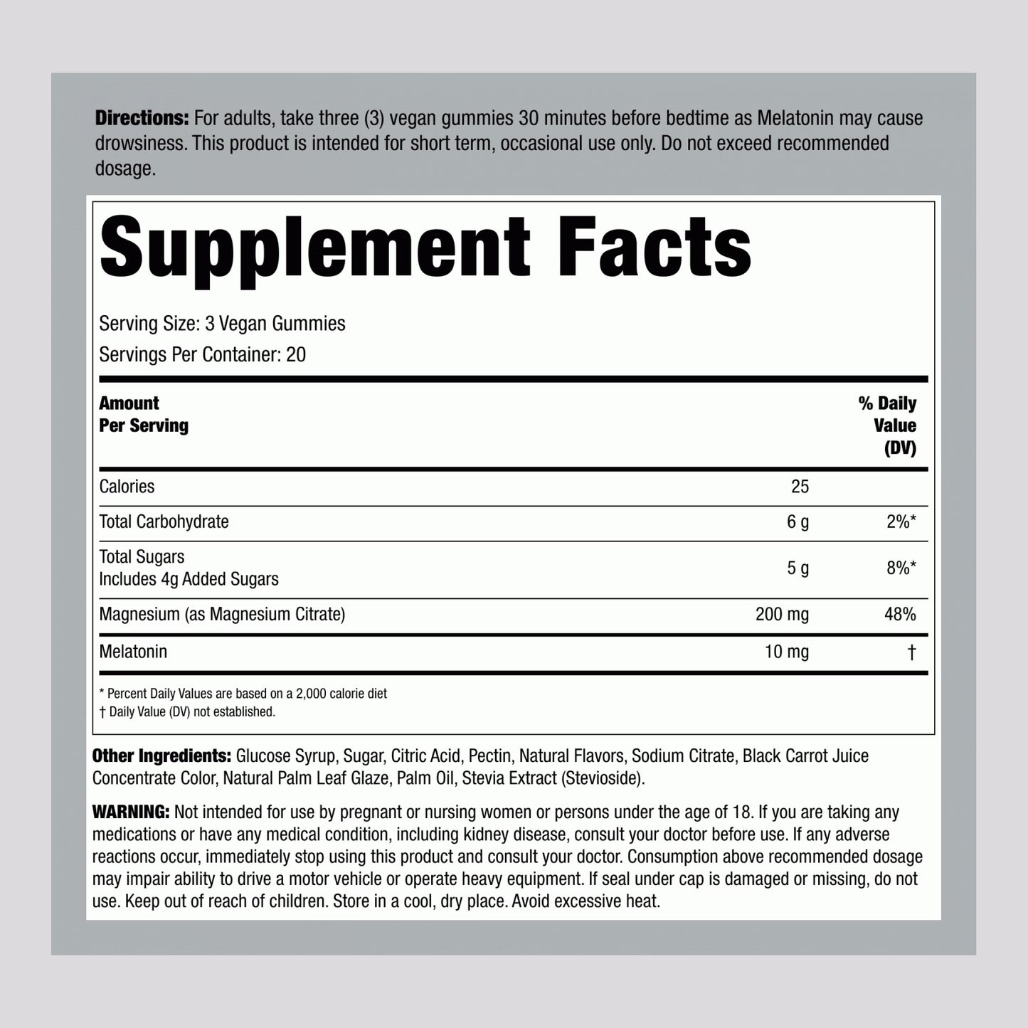 Berry Lemon Flavored Magnesium Supplement - 60 Count
