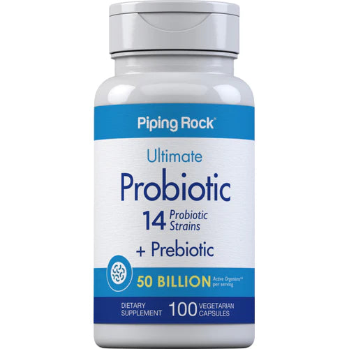Probiotic 14 Strains 50 Billion Organisms plus Prebiotic, 100 Vegetarian Capsules