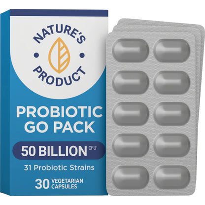 Probiotic 50 Billion CFU Go-Pack, 30 Vegetarian Capsules
